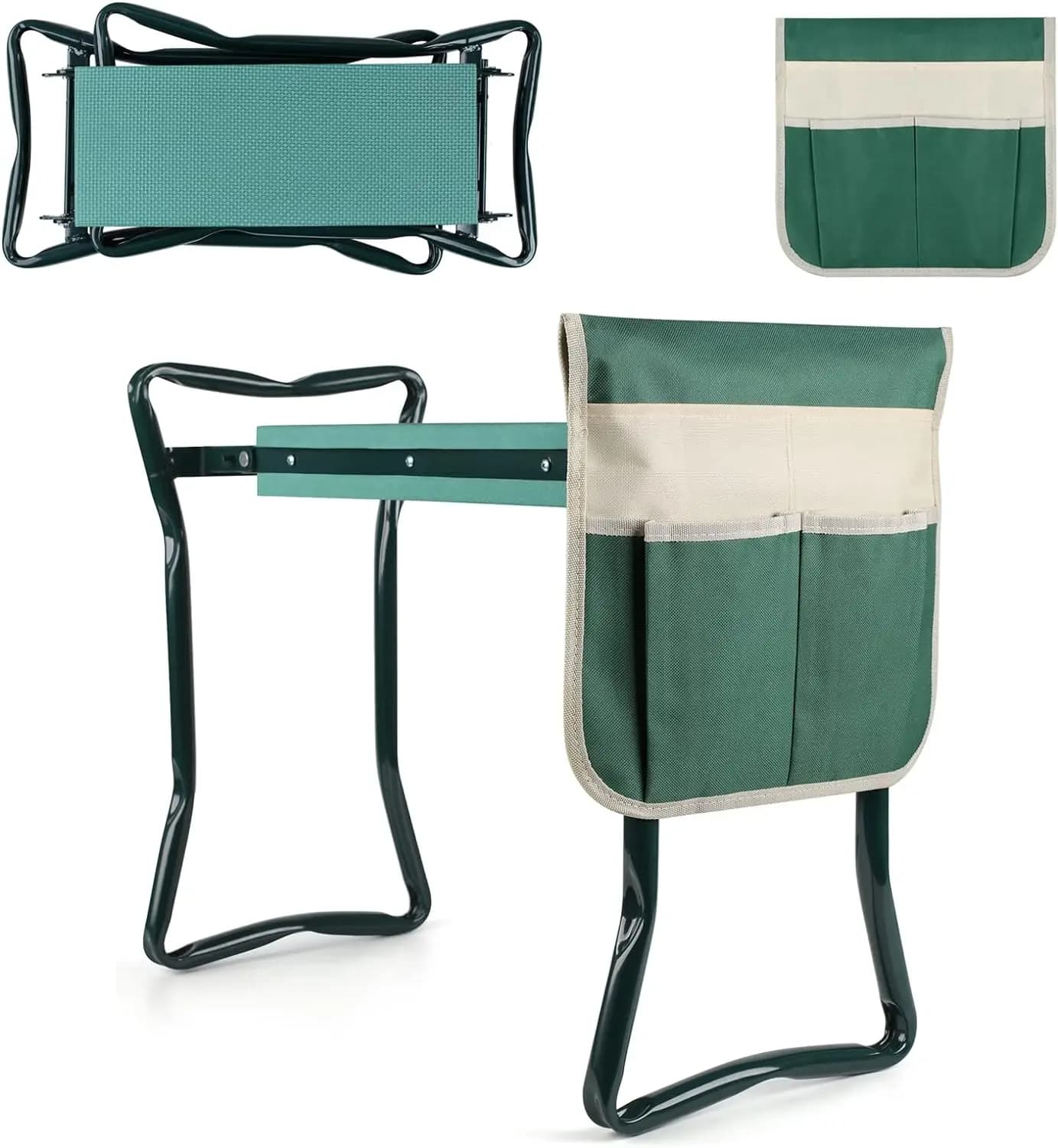 Genouillère et siège de jardin pliants améliorés, banc de jardin pliant amélioré, portable avec olig