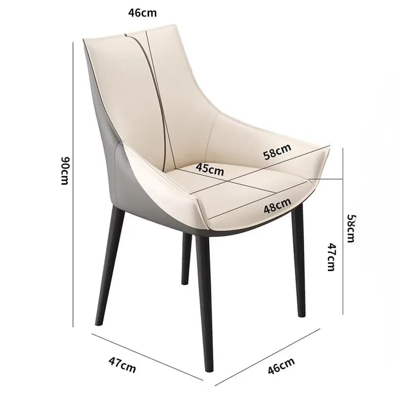 Chaises de salle à manger rembourrées à la mode, modernes avec accoudoir, chaises de salle à manger 