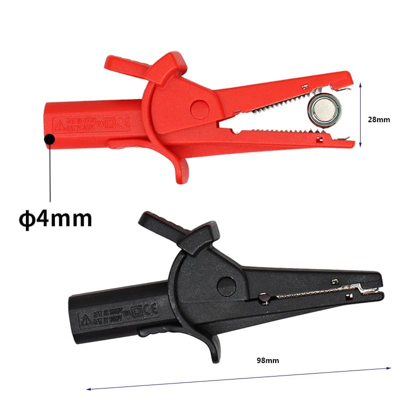 Multimètre à sonde Crocodile 1000V/10A, fiche banane 4Mm, grand Clip