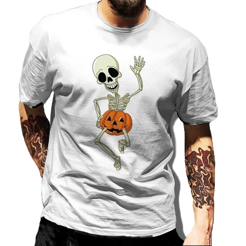 Hommes Halloween T-Shirt tendance vêtements gothique Streewear homme Hip Hop hauts Clown graphique t