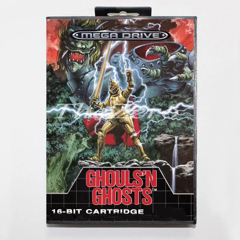 Ghoulsn Ghosts avec boîte pour carte de jeu vidéo MD 16 bits pour MegaDrive/Genesis JAP/EU US Shall