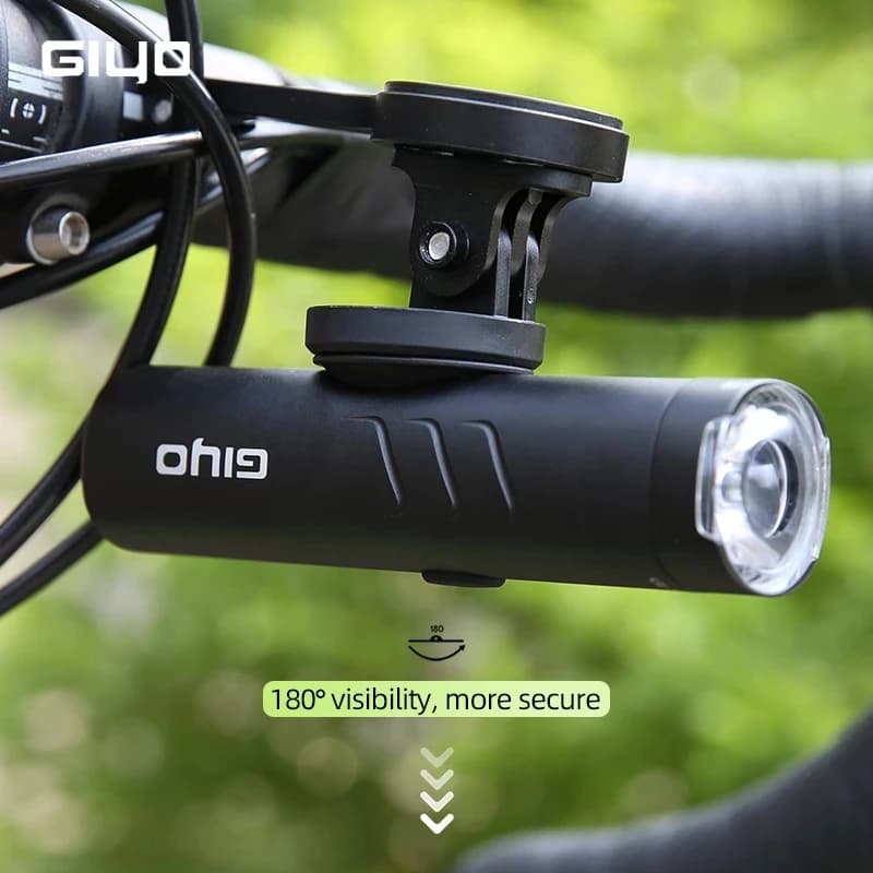 Lampe avant de vélo GIYO, phare 1500LM/1200LM/900LM, LED rechargeable par USB, 4000mAh, lampe de vél