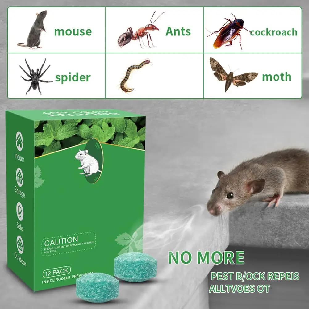 12 pièces naturel maison souris répulsif Anti-rat pilules plante huile essentielle l extérieur répul