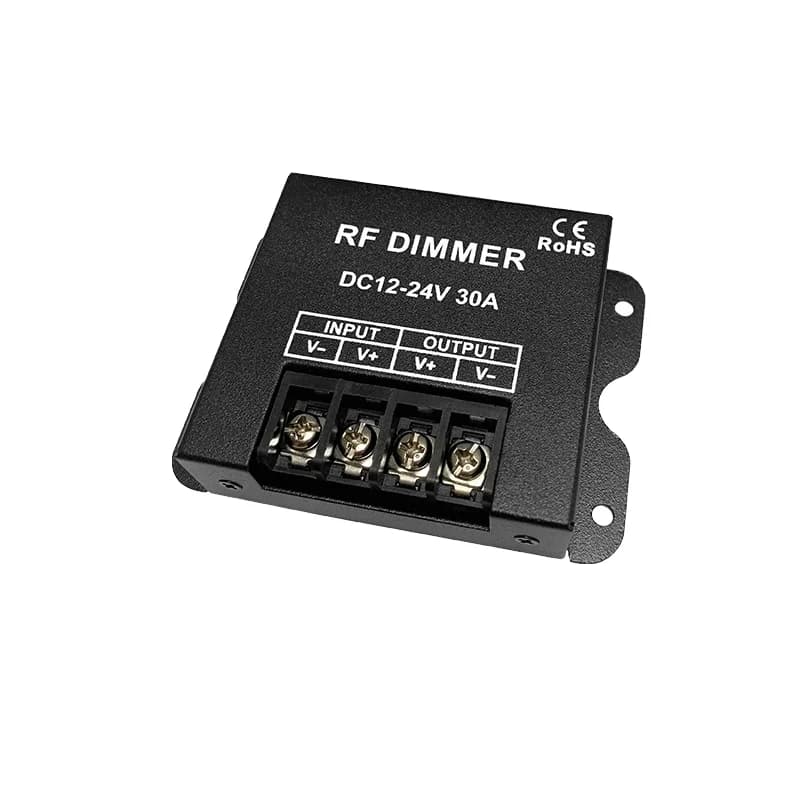 Contrôleur de variateur LED 30A 12-24V avec télécommande sans fil RF à 3 touches, gradation continue