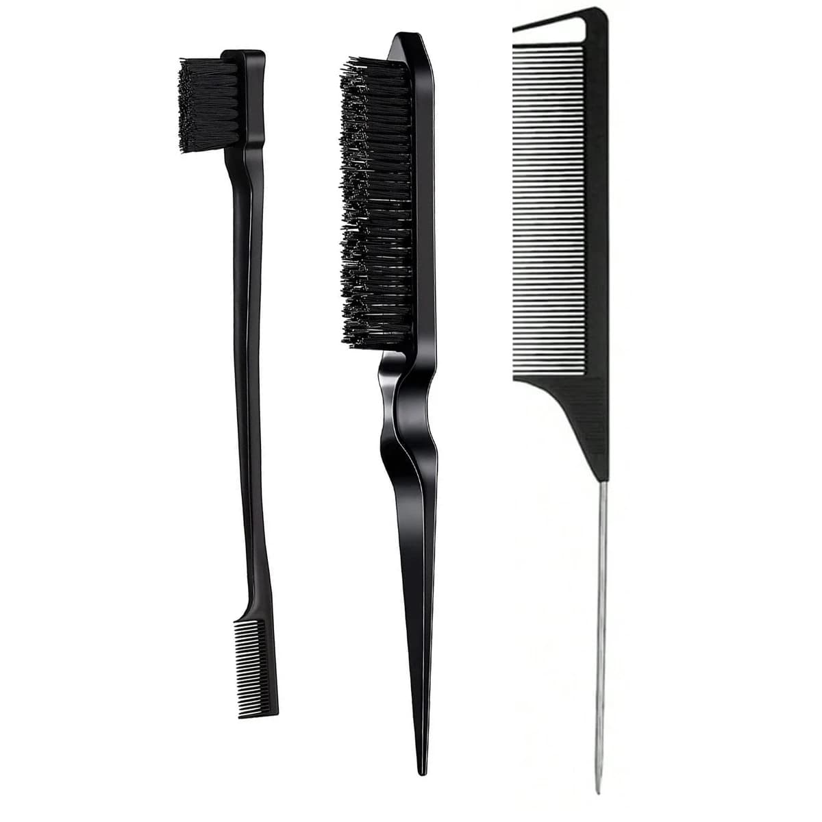 Ensemble de 3 peignes coiffants avec brosse à cheveux triple, brosse à cheveux à queue de souris, br