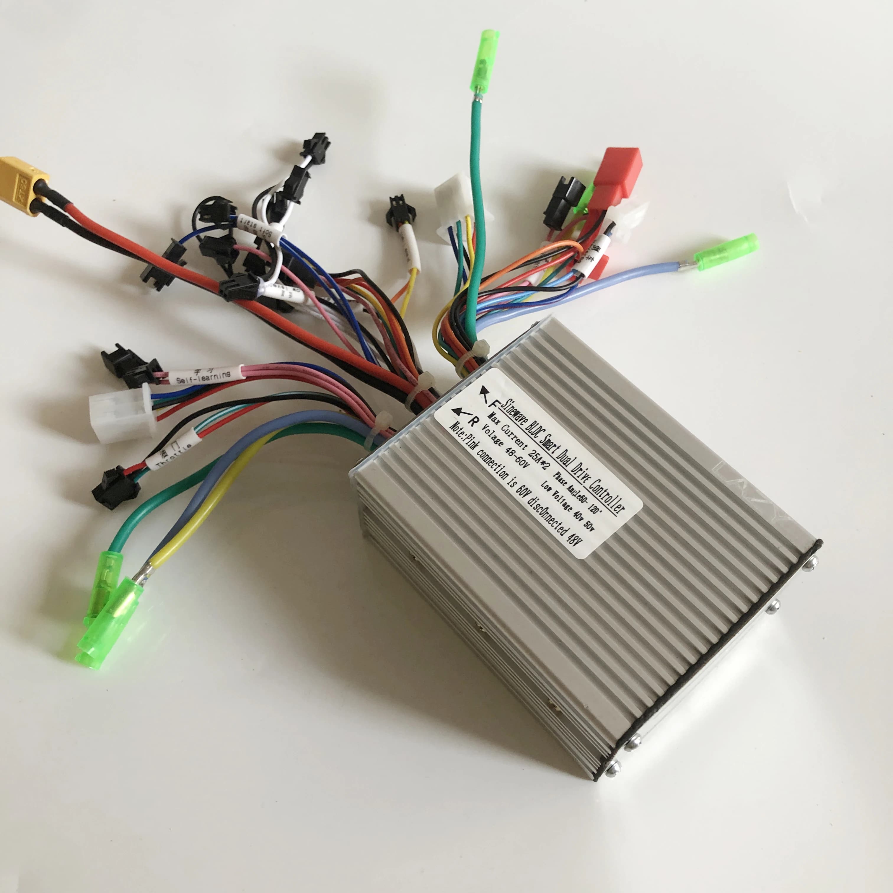 Contrôleur à double entraînement avec écran LCD 25A + 25A en 1 pièce pour moteur 36V 48V 60v 800W 10