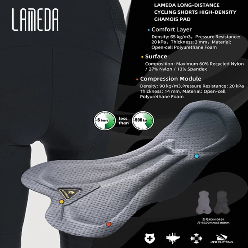 LAMEDA-Bavoirs de cyclisme professionnels pour hommes, collants de vélo de route, pantalons courts d