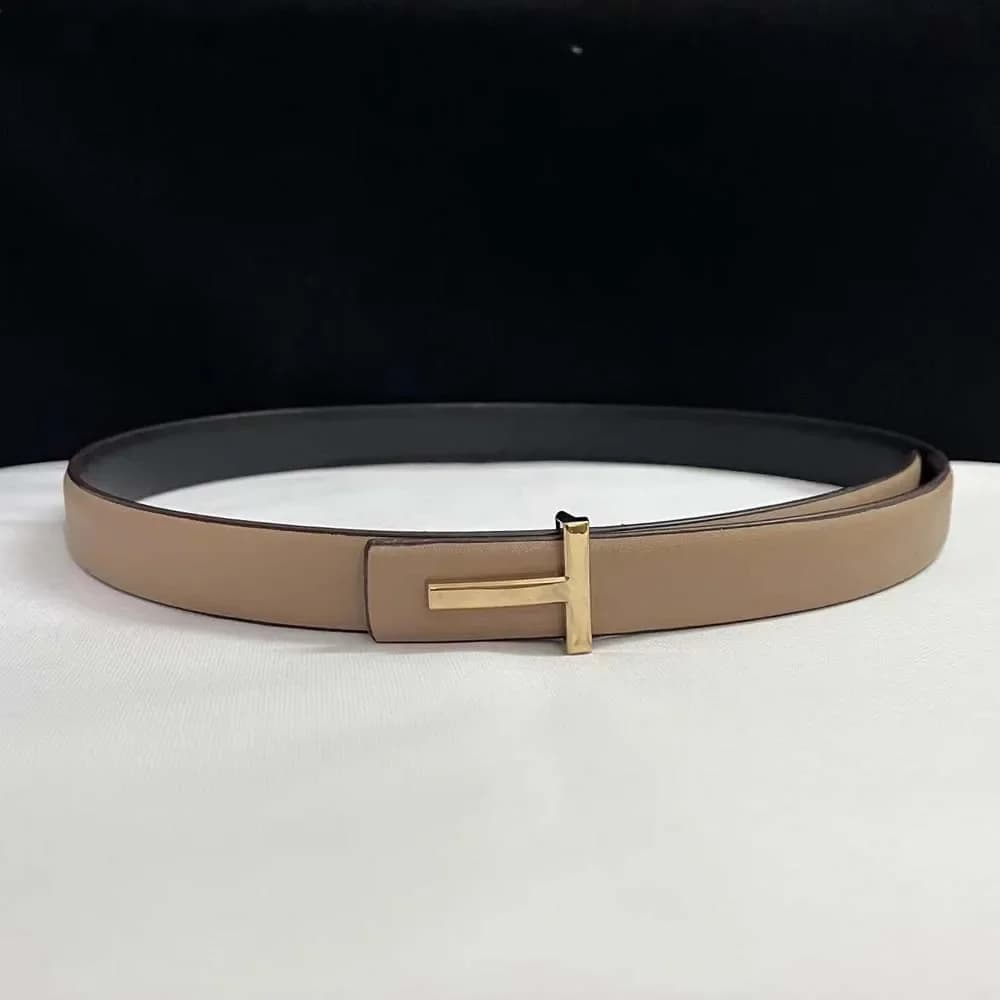 Nouveau 25mm femmes ceinture concepteur réversible en cuir véritable ceinture pour femmes T boucle c