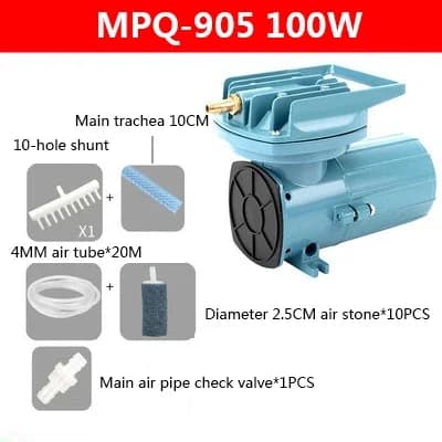 RESUN MPQ-Pompe à air électromagnétique pour aquarium, bassin à poissons, batterie de voiture, briqu