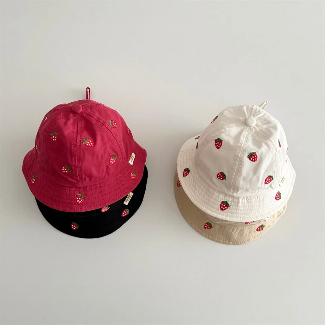 MILANCEL – chapeau de printemps pour petites filles de 1 à 4 ans, chapeau de pêcheur brodé avec frai