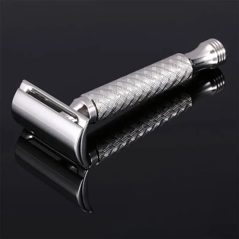 Rasoir manuel en acier inoxydable pour homme, rasoir de sécurité classique à double tranchant, CNC S
