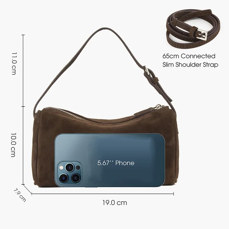 Donna-in – sac à main en daim de première couche pour femmes, en peau de mouton, en cuir véritable a