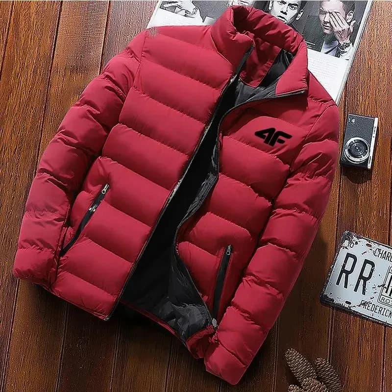 Manteau chaud à col montant pour homme, vêtement d'hiver en coton, de haute qualité, décontracté, à 