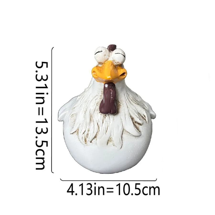 Décoration de jardin amusante en forme de coq, ornement cadeau farfelu de style campagnard américain