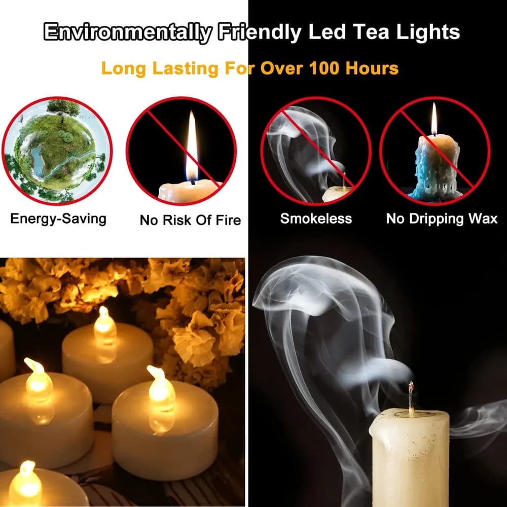 Bougie LED sans flamme avec/sans télécommande, éclairage à flamme vacillante, bougie chauffe-plat po