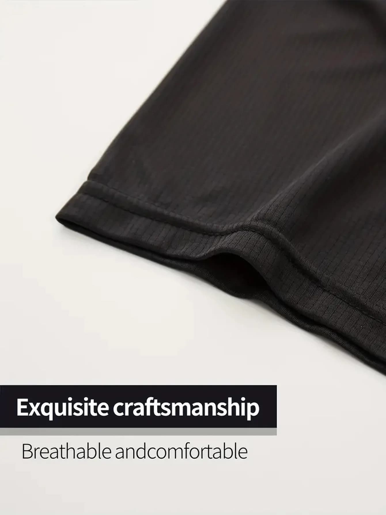 T-Shirt à Col Rond pour Homme, Noir Ultra observateur, vaccage Rapide, Respirant, Absorbant la Sueur