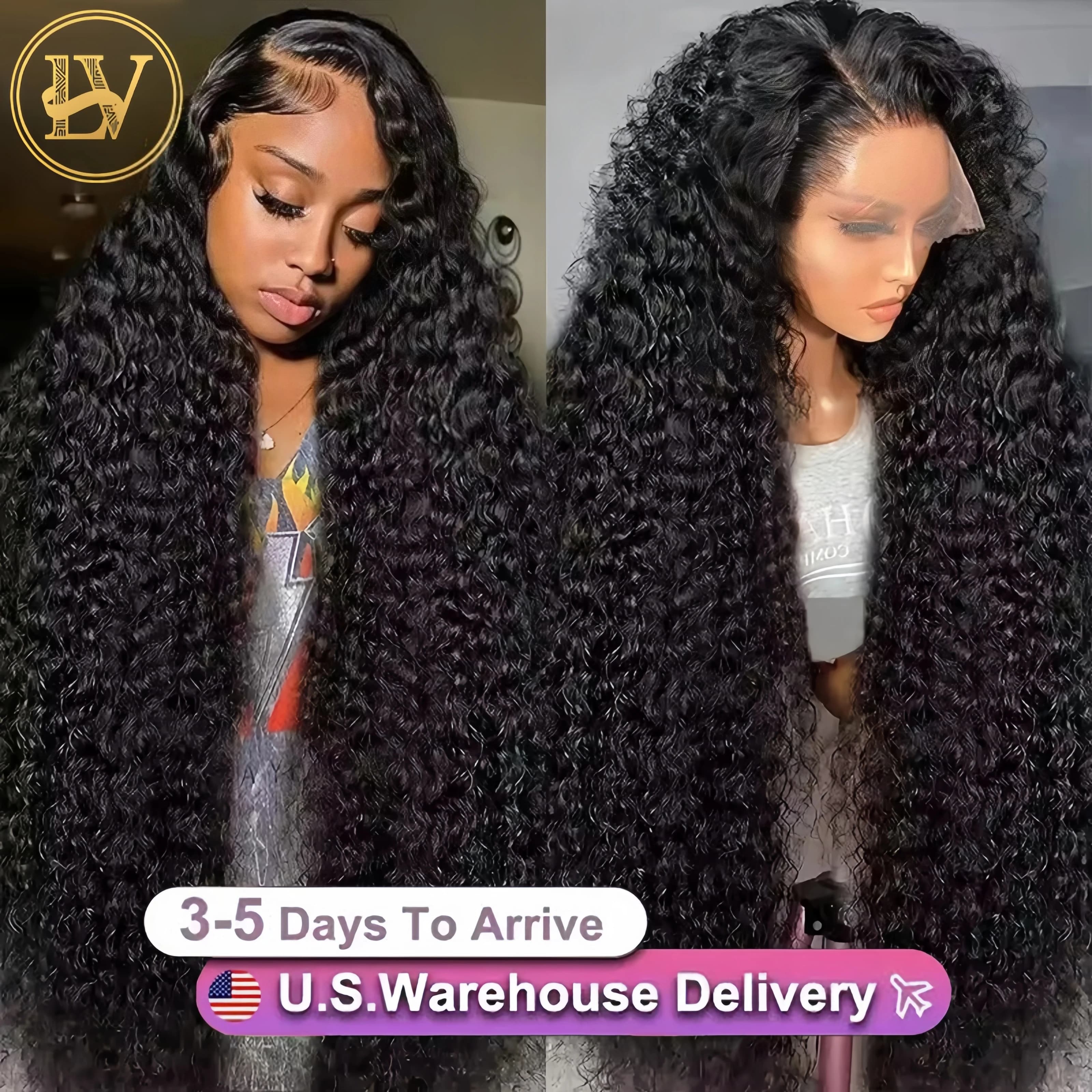 Haute densité 250% 40 46 pouces vague profonde 13x4 13x6 HD dentelle avant perruque de cheveux humai