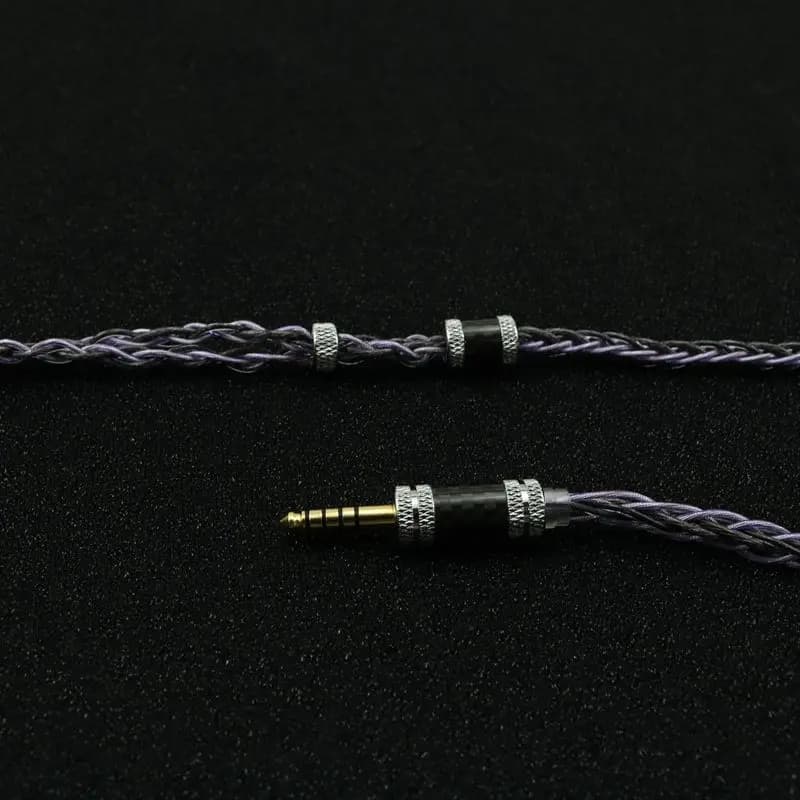 XINHS-Câble tressé mixte de graphène, fil à encre violette, feuille d'argent, HS001, 8 cœurs