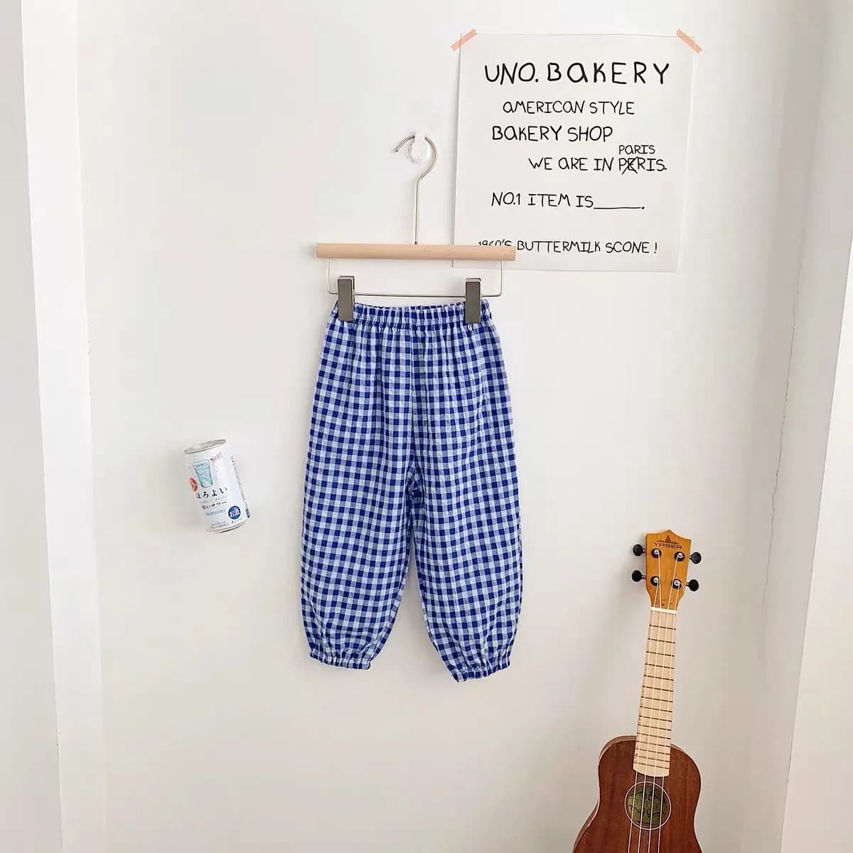 Pantalon d'été moustique vert à carreaux pour enfants, vêtements de plein air, bébé, filles, nouveau