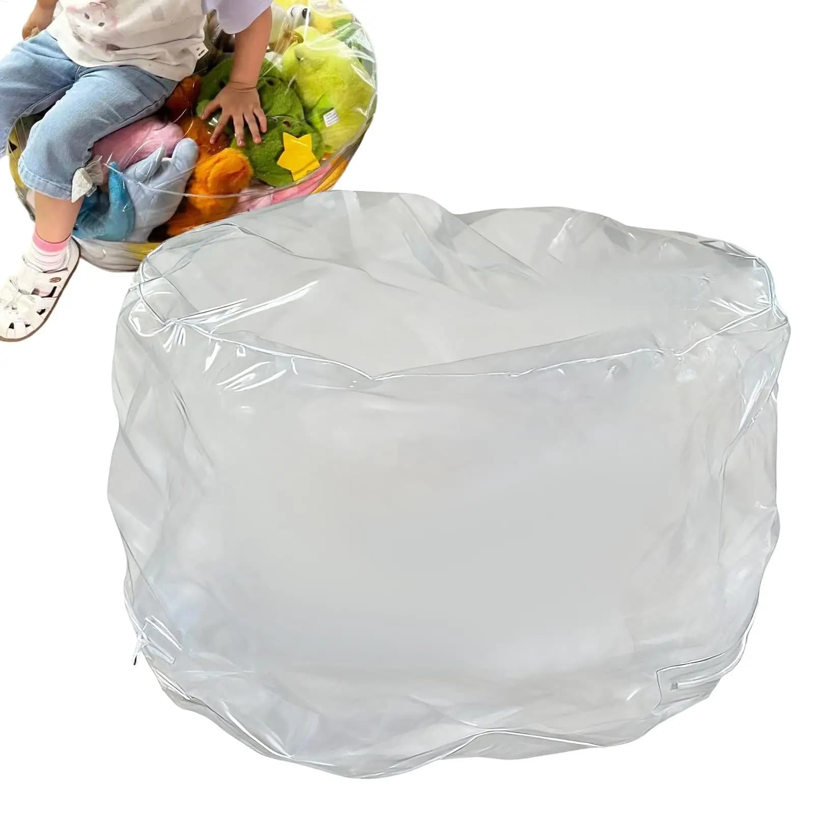 Chaise de rangement transparente pour animaux, siège en peluche avec housse étanche pour chambre d'e