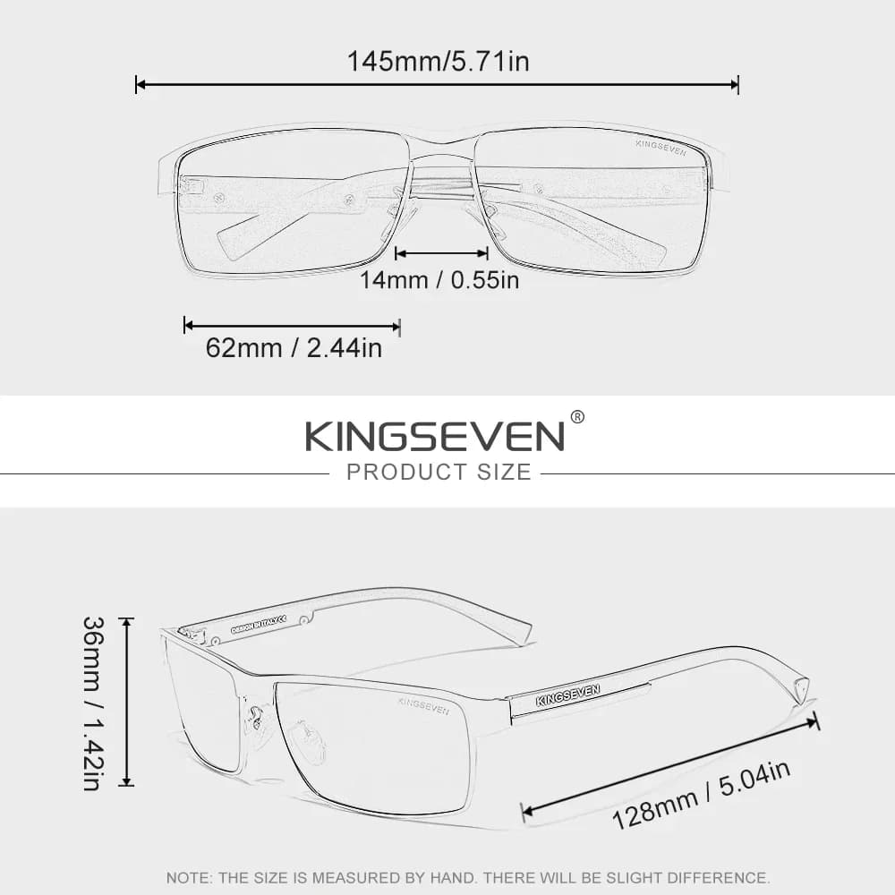 KINGSEVEN Lunettes de soleil polarisées rectangulaires UV400 pour hommes, lunettes de cyclisme, lune
