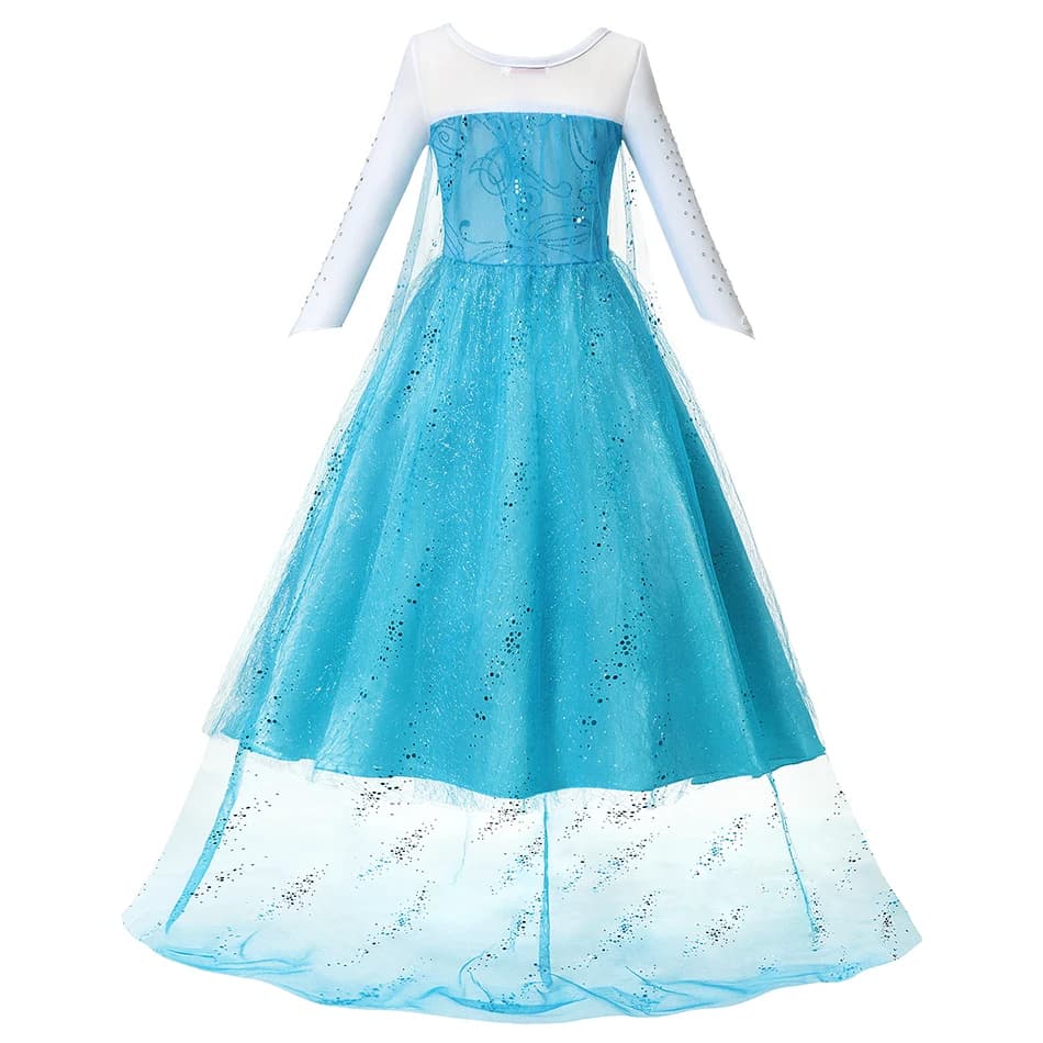 Costume d'été fantaisie reine Elsa Anna pour filles, robe de princesse pour tout-petits, fête Cospla