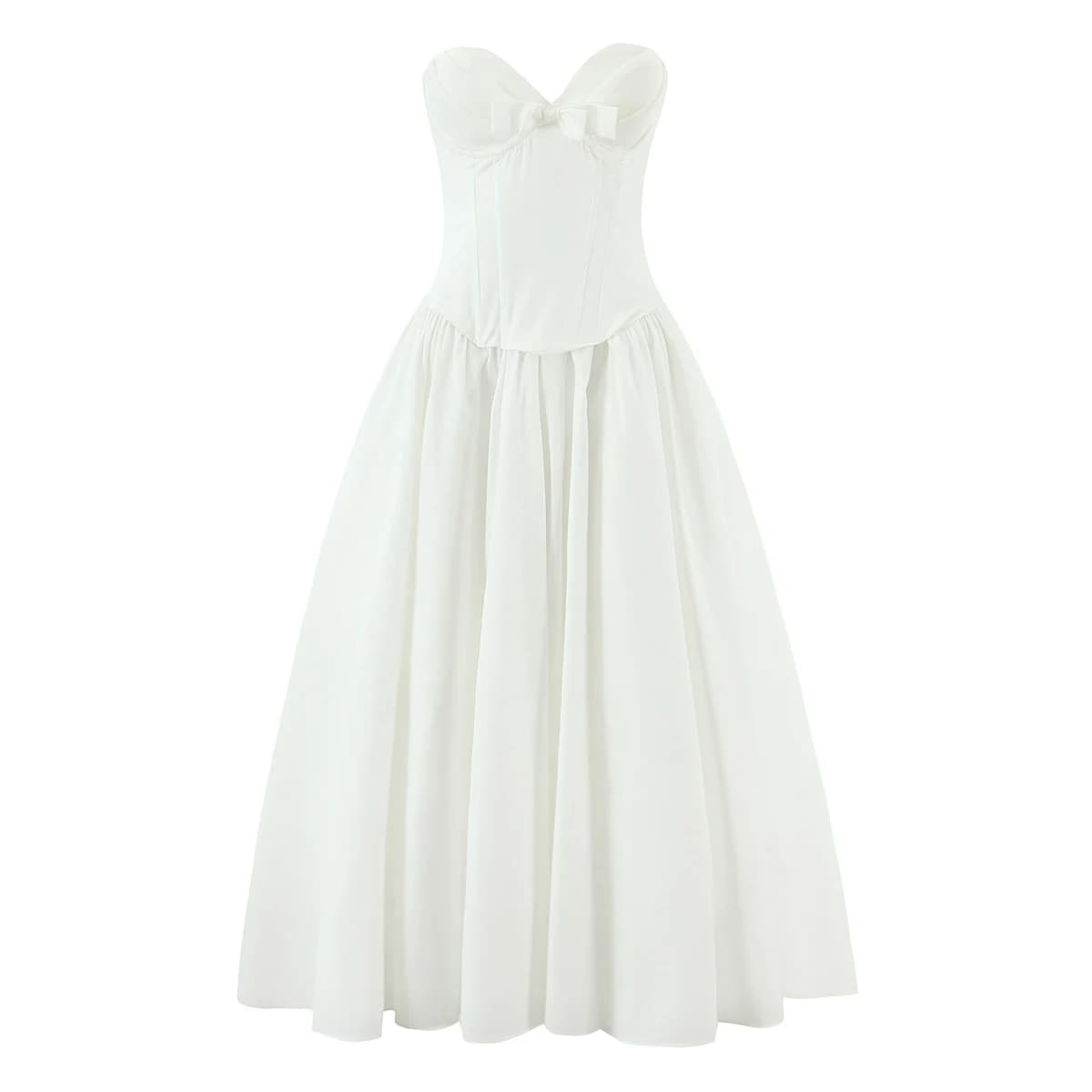 3 couleurs Sexy fil poitrine désossage taille mince longue robe sans bretelles femmes croix laçage d