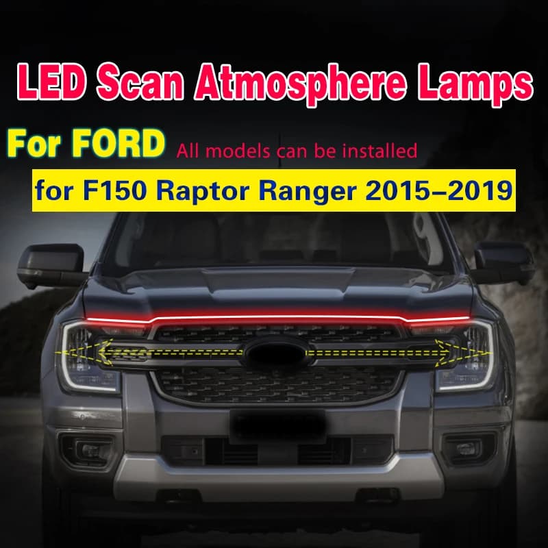 1 pièces Led feux de jour de voiture balayage démarrage Drl bande lumineuse décorative étanche pour 
