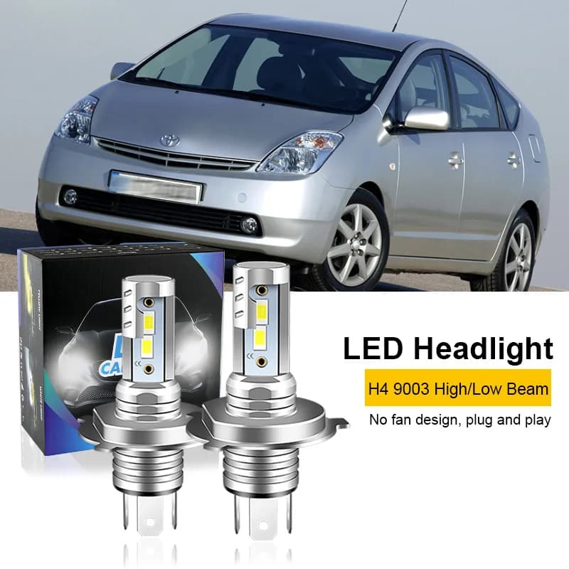2 pièces pour Toyota Prius 2001-2008 H4 9003 ampoules de phares LED CSP sans ventilateur avec Canbus