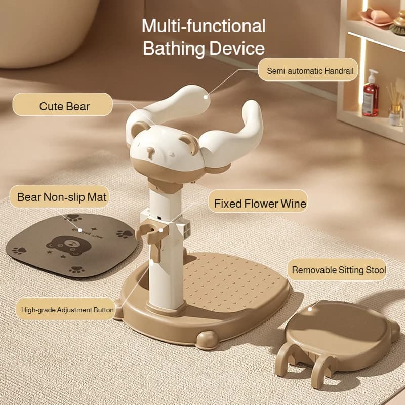Support de douche réglable pour bébé, dispositif de bain antidérapant pour enfants, support de bain 