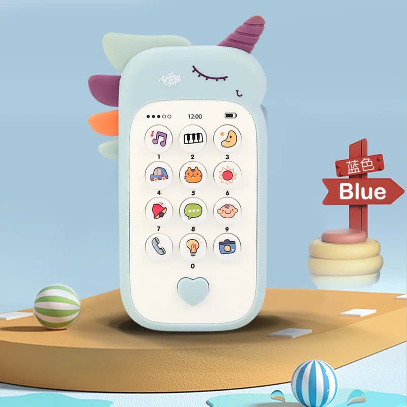 Jouet de téléphone pour bébé, son de musique, jouets de couchage avec anneau de dentition, Simulatio