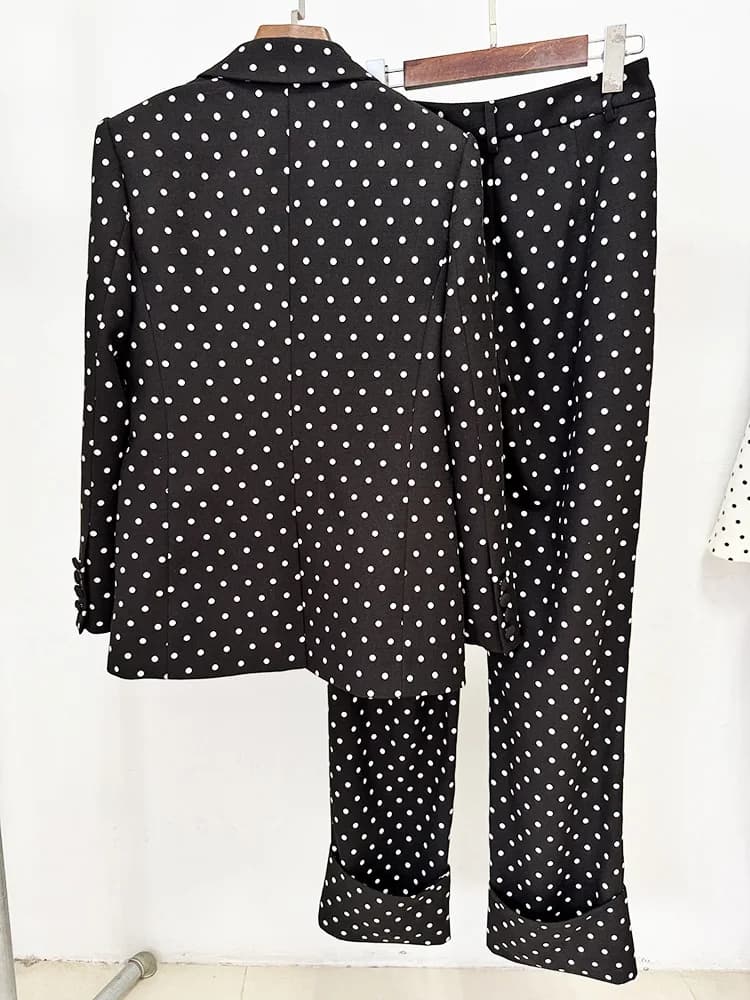HIGH STREET Nouveauté 2026 Ensemble tailleur-pantalon de créateur pour femme, 2 pièces, avec blazer 