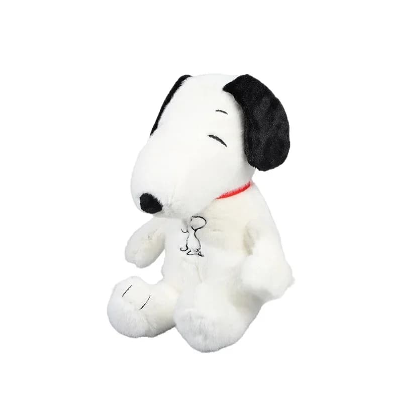 Nouveau bébé respiration apaisant Snoopy chien blanc en peluche poupée compagnon de couchage musique