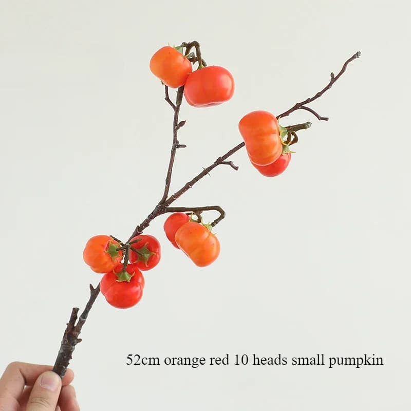 Branches de Citrouille Artificielles en Mousse, Simulation de Fruits, Plante Verte en Plastique, Déc