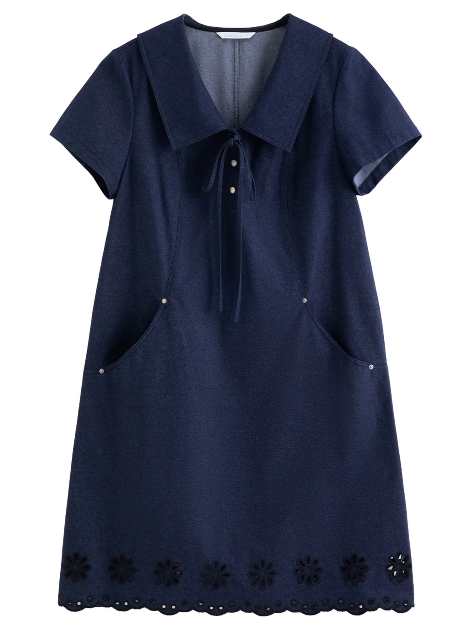 DUSHU Nouvelle Robe Trapèze Effet Jean pour Femme Été 2026, Robe Midi Vintage Coupe Ajustée pour le 