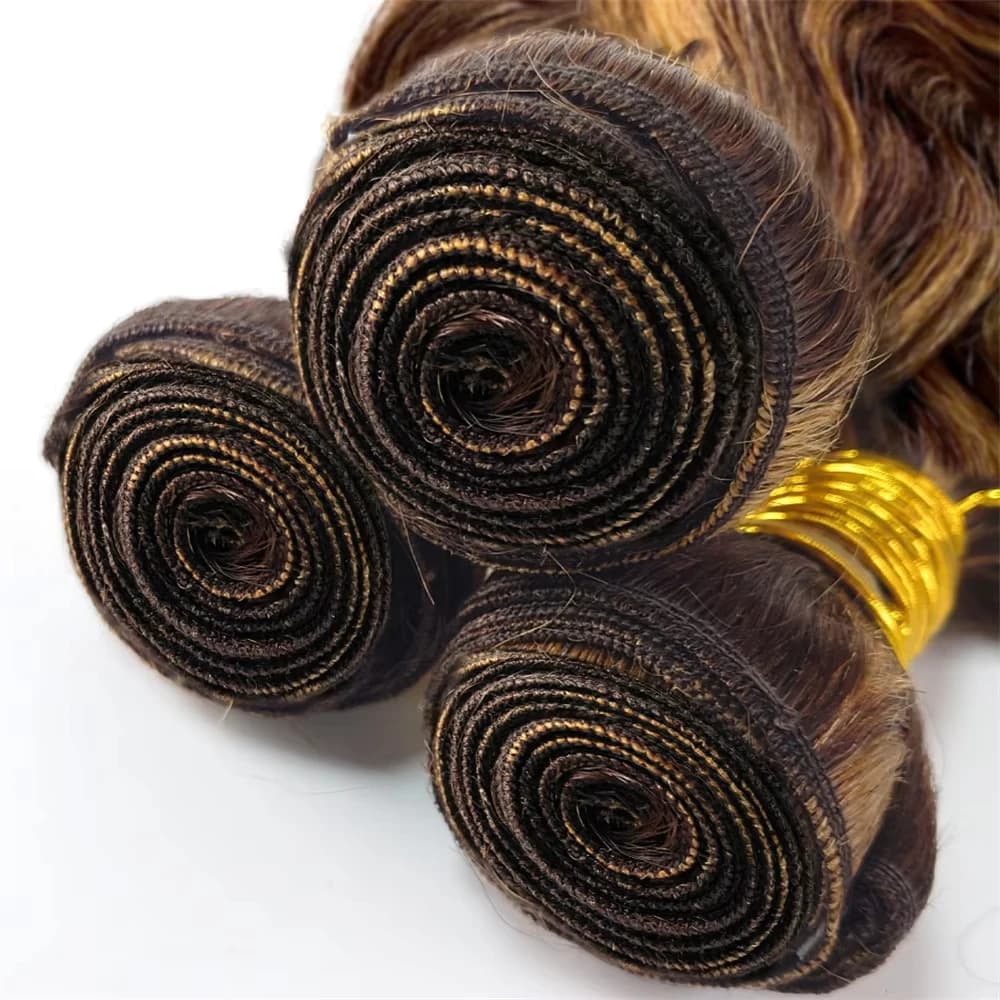 Extensions de Cheveux Humains Ondulés Ombrés de 30, 40, 50 Pouces, Mèches Blondes Non Traitées, Chev