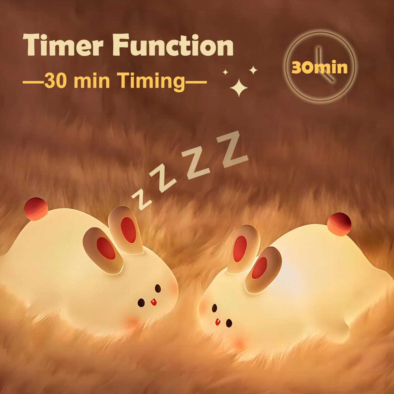 LED veilleuse mignon lapin Animal dessin animé Silicone lampe réglable USB Rechargeable pour enfants
