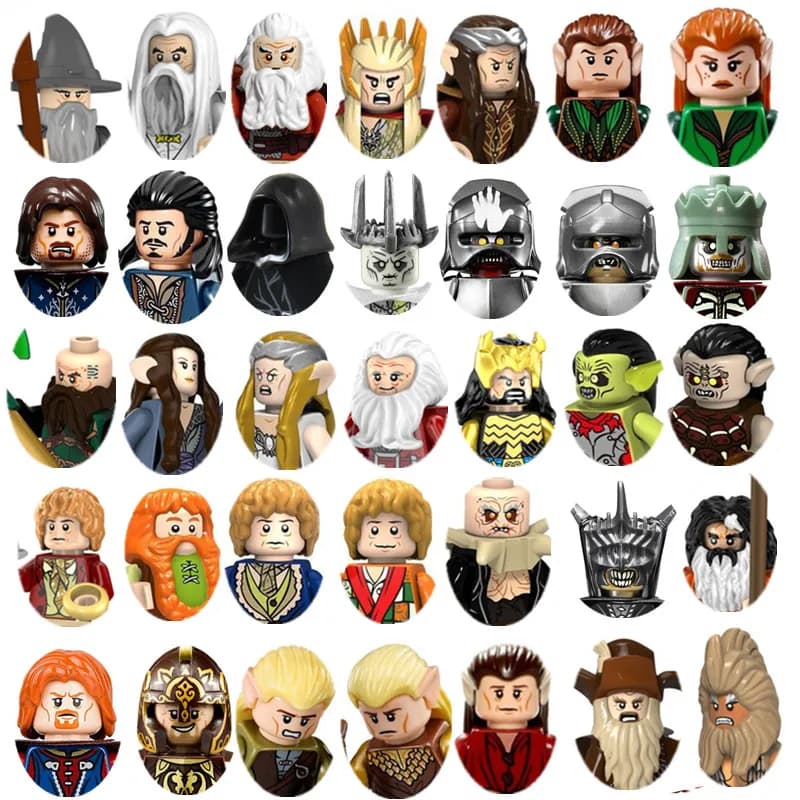 Moc guerrier soldat film Frodo elfes Dwarves Ranger humains assistant Mini figurines modèles bloc en