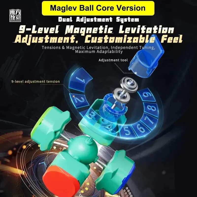 MoYu RS3M V5 3X3 Magnétique Magique Vitesse Cube Professionnel Fidget Jouets RS3 M 2023 V5 Cubo Magi