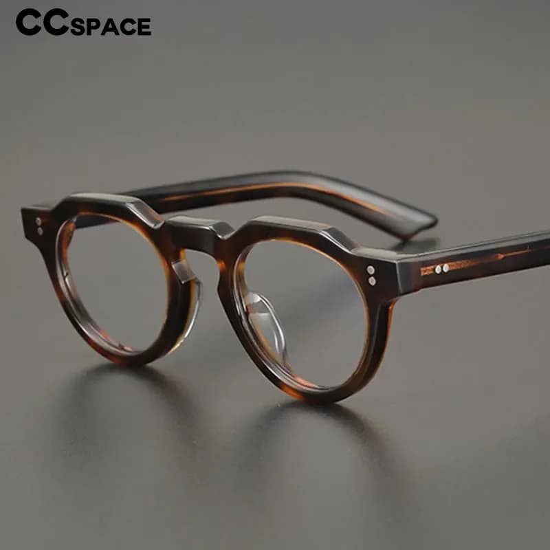 Lunettes rondes Vintage en acétate de haute qualité pour hommes et femmes, monture de Prescription o