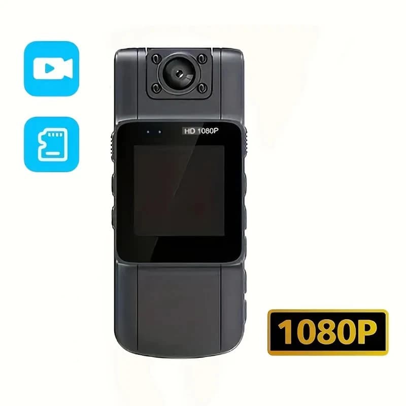 Caméra corporelle Full HD 1080P avec clip, batterie intégrée de 1000 mAh, enregistrement de 4 à 5 he
