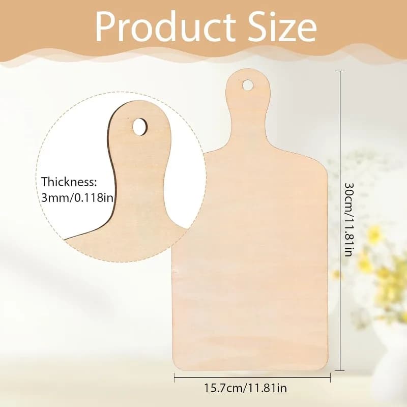 Planche à découper de grande taille 30x16cm, 2 pièces, pour l'artisanat, planches de charcuterie en 
