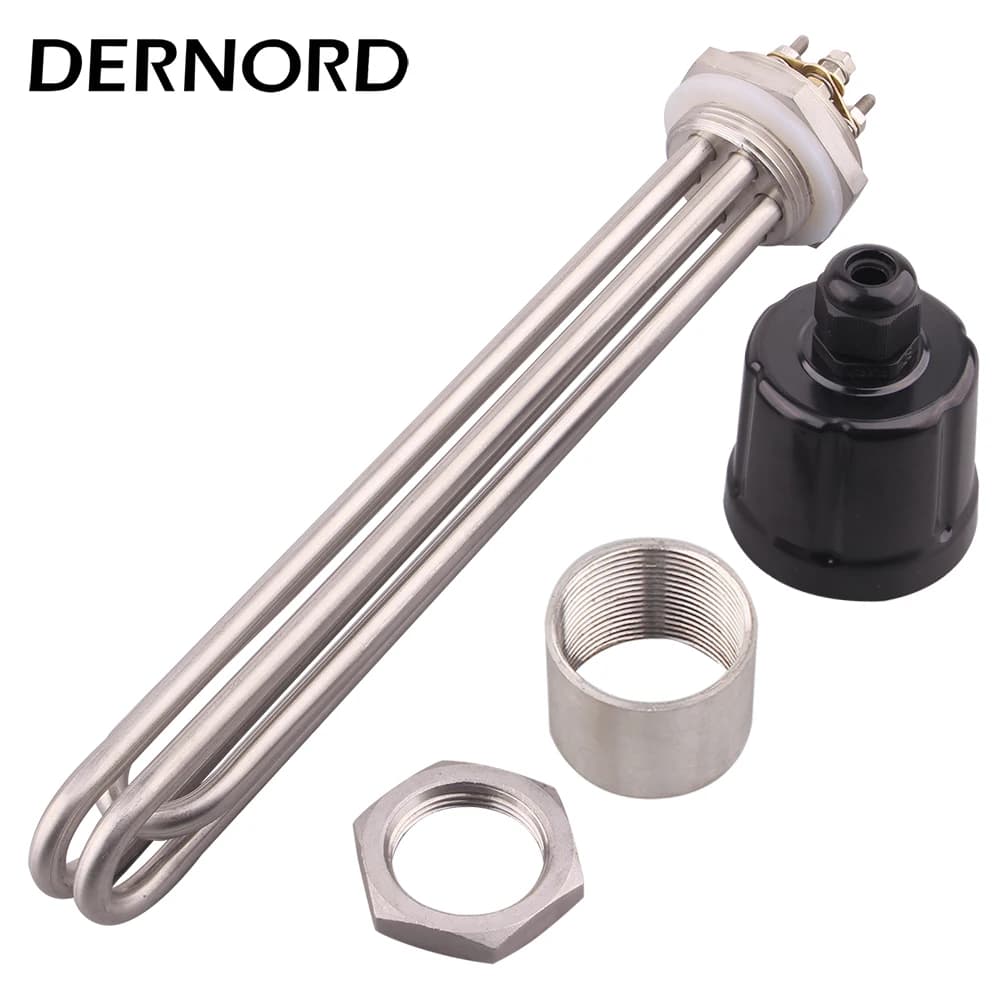 DERNORD 3KW/4.5KW/6KW/9KW/12KW 220V/380V élément chauffant électrique pour eau 1.5 "filet SUS304 cha