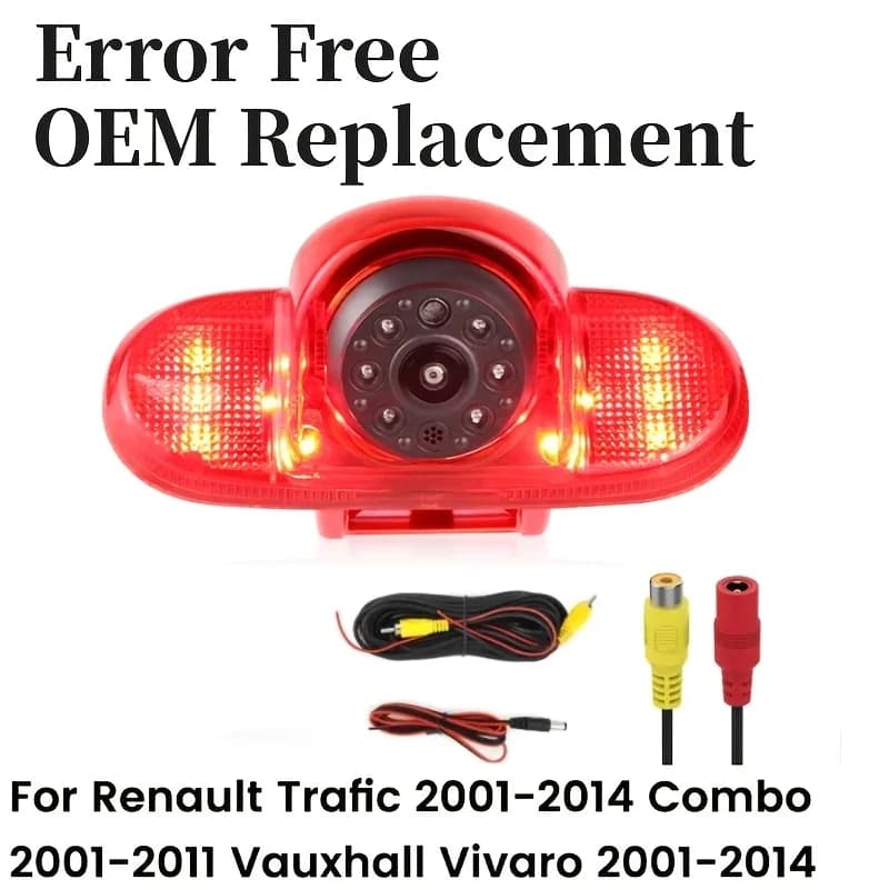 Caméra de recul sans erreur pour Renault Traffic 2001-2014, pour Vauxhall Vivaro 2001-2014, pour Com