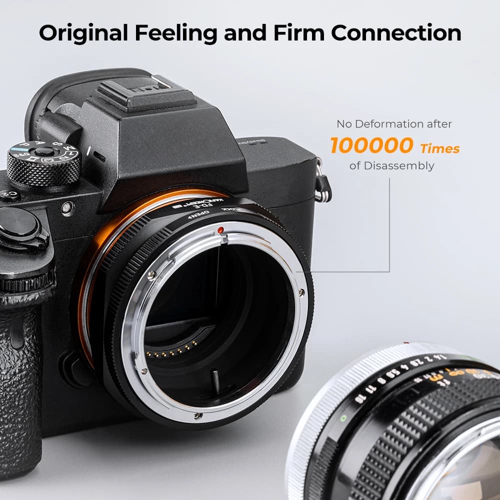 Adaptateur de monture d'objectif K&F CONCEPT FD vers Nex E pour objectif Canon FD FL vers monture So
