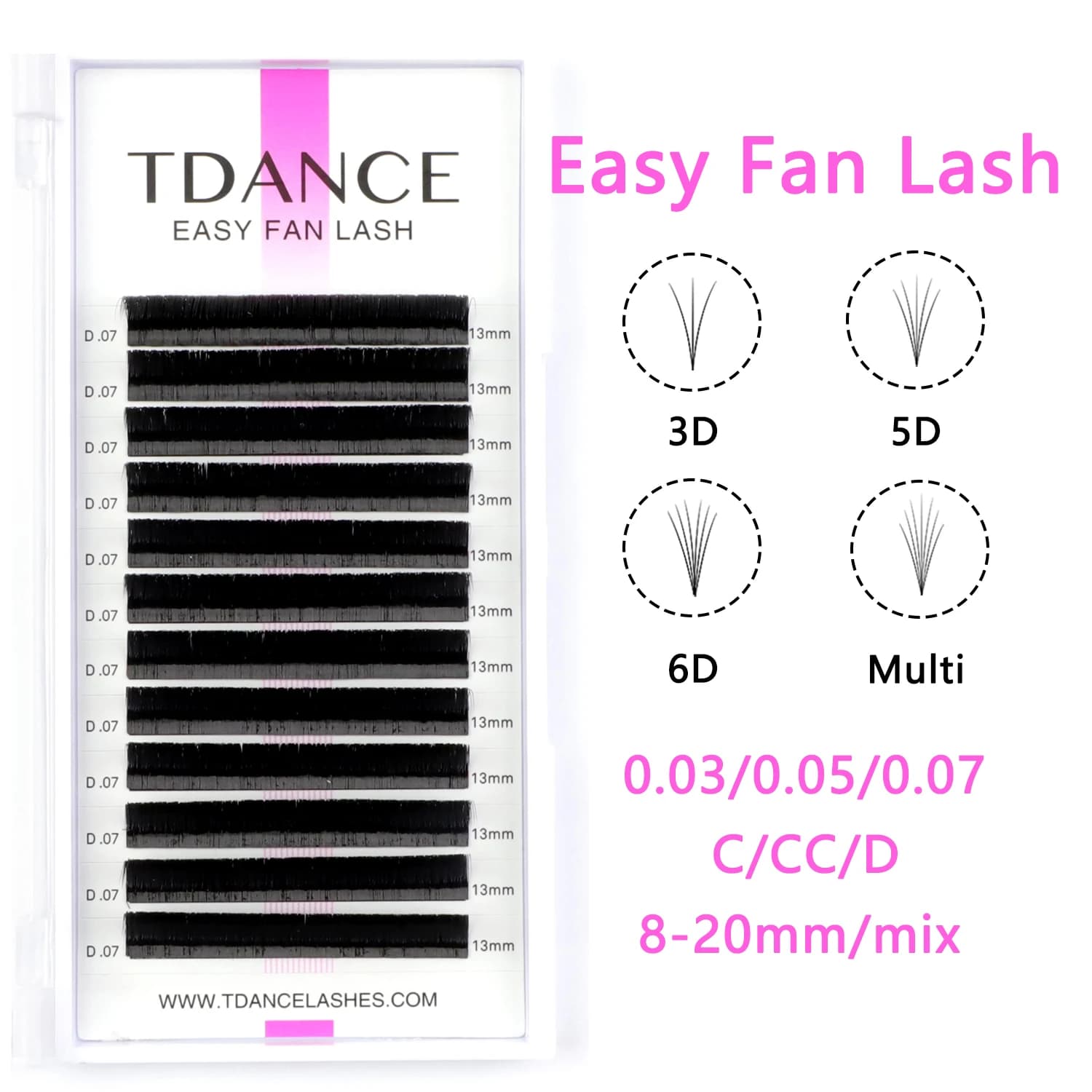 TDANCE Installation facile ventilateur rapide fleurs Extensions de cils cils individuels automatique