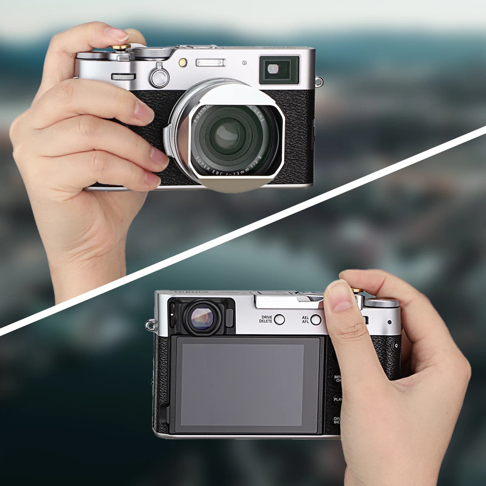 Haoge THB-X2S Métal Alicante Chaude Pouce Up AssistHand Grip pour Fujifilm Fuji X100VI X100V Caméra 