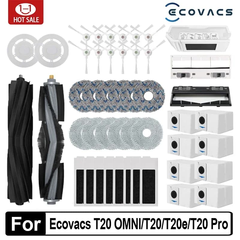 Accessoires pour aspirateur robot Ecovacs Deebot T20 OMNI T20e T20 Pro, brosse latérale principale, 
