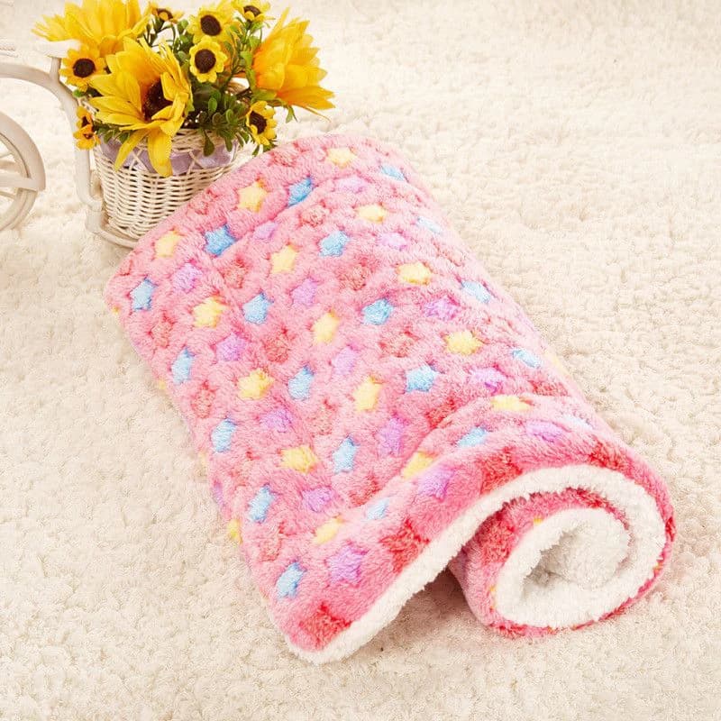 Tapis de couchage d'hiver en flanelle pour animaux de compagnie, multi-modèles, pour chenil, couvert
