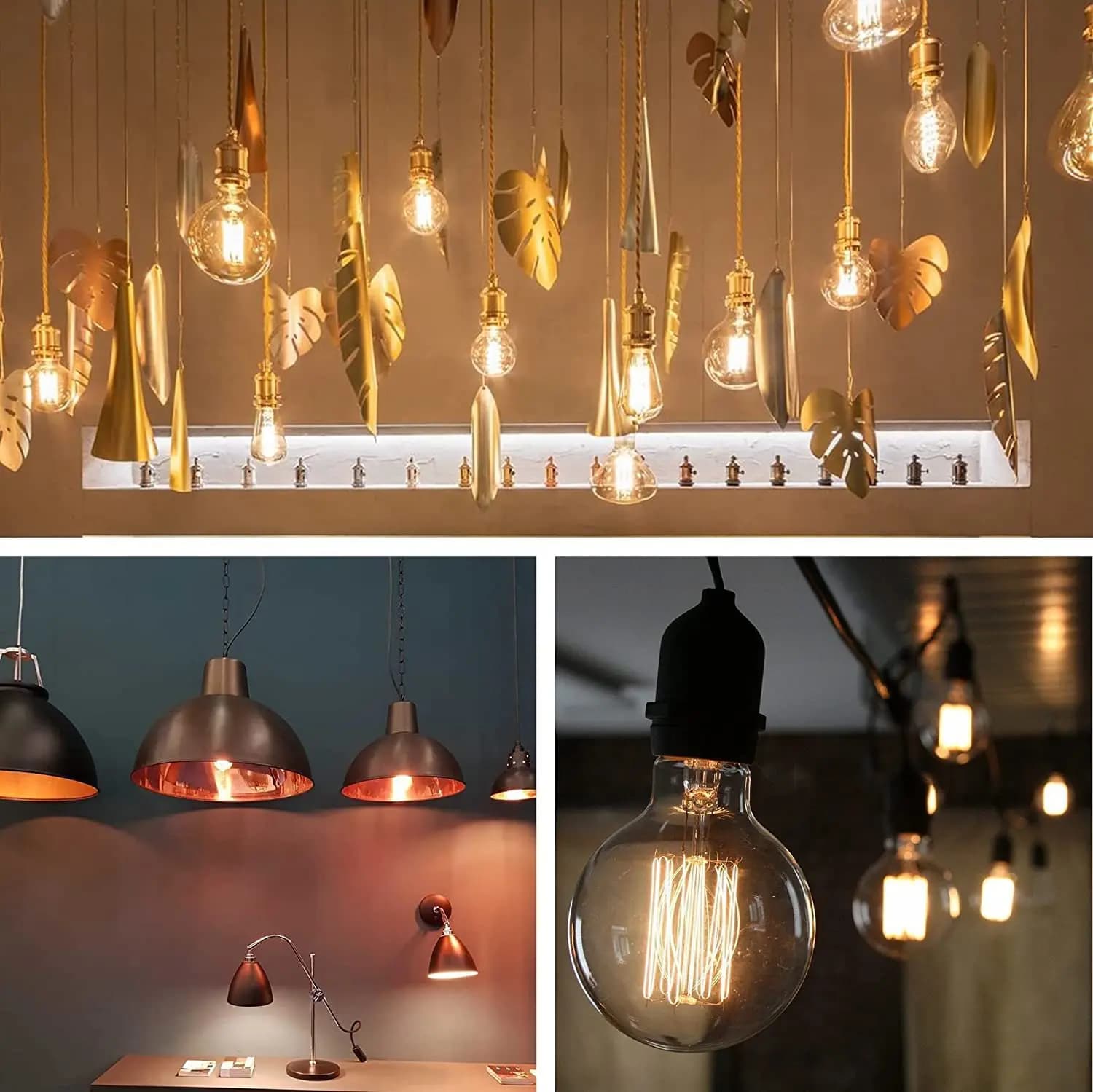 Ampoule à Filament G80 LED E27 220V 4W 6W 8W 10W 12W 2700, ampoule Edison claire, marron clair ambre